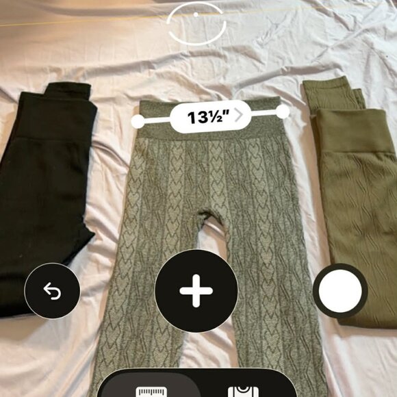 THREE pairs French Laundry brand Fleece-Lined Leggings (Blk, Brn, Gry) L/XL - Picture 9 of 13